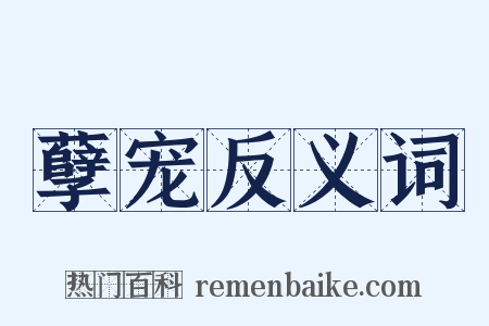 孽宠反义词是什么意思的图片